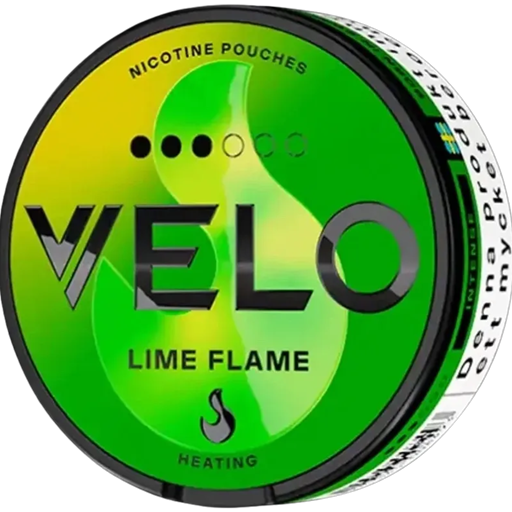 Velo Lime Flame 14mg nicotine pouch – strong lime flavor, tobacco-free