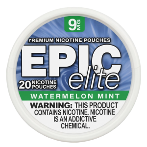 Epic Watermelon Mint 9mg nicotine pouches – watermelon mint flavor, 9mg strength, tobacco-free